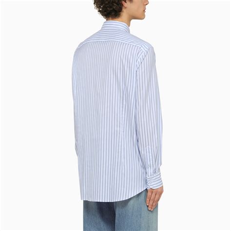 ETRO Chemise à manches longues rayée blanc bleu TheDoubleF