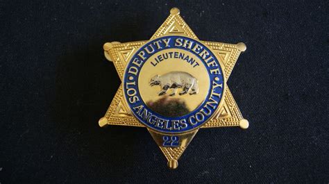 La County Sheriffs Department Lieutenants Badge La County Sheriff