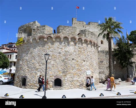 Cesme Izmir Turkey May Unidentified People Walking By The Historic