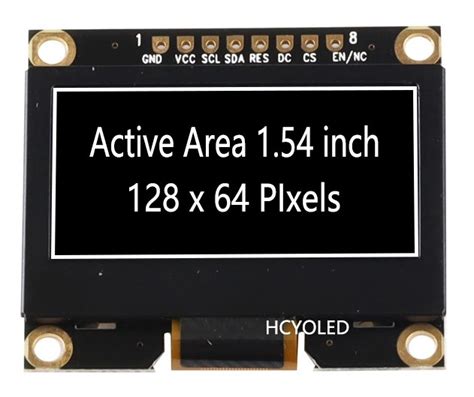 1 54 Inch 128X64 Pixels White Colour OLED Module SSD1309 Spi I2c