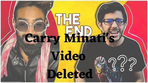 Why Carry Minati S New Video Is Deleted Youtube Vs Tiktok