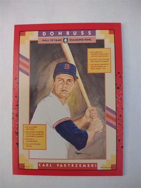 Donruss Carl Yastrzemski Puzzle Card Nm Hof Diamond King Ebay