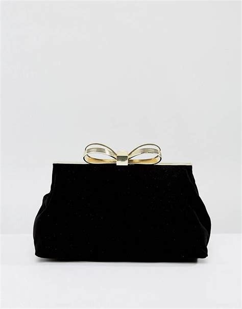 Ted Baker Statement Bow Evening Bag In Velvet Purses Designer Designer Handbags Purses And