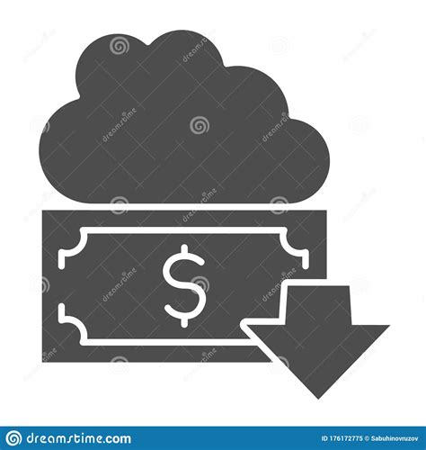 Icono S Lido De Fondo De Dinero D Lar En La Nube Con Flecha Hacia