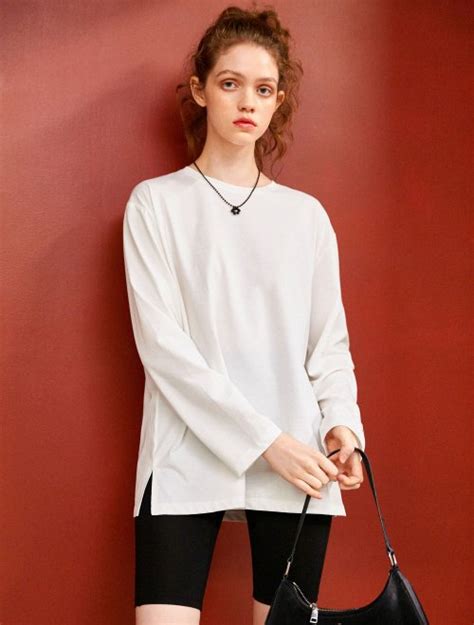 Musinsa General Idea Loose Fit Long Sleeve T Shirt White Wbd L