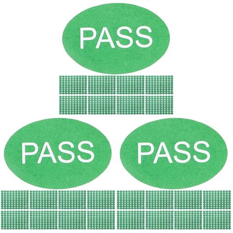 Pcs Oval Green Qc Pass Inspection Label Sticker Inventory Stickers