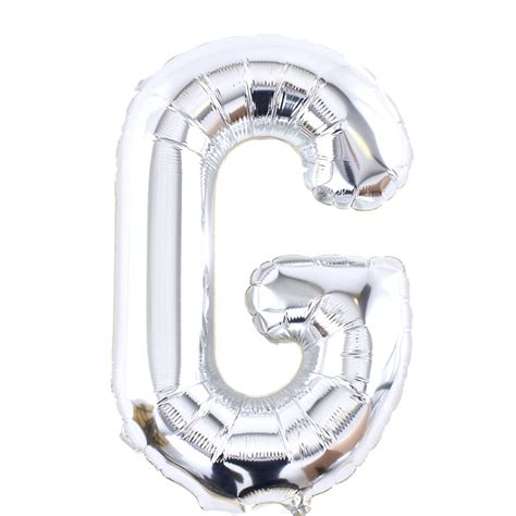 Buy Silver Letter G Air Inflated Balloon For Gbp Card Factory Uk