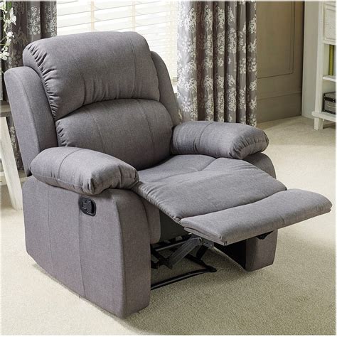 Homelife Canterbury Grey Fabric Recliner Armchair Grey
