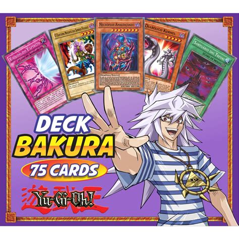 Bakura Baralho 75 Cartas Versão Anime Ou Tcg Pt Falso Yugioh