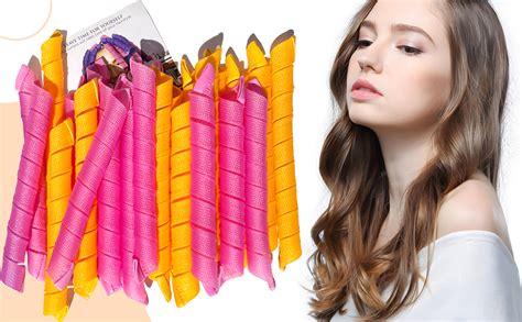 Amazon 50pcs Heatless Spiral Hair Curlers For Long Hair 22Inch