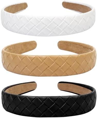 Amazon Pack Leather Headband Non Slip Fashion Wide Headband For