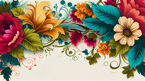 Gorgeous Floral Background Border Flowers Frame Gorgeous Background