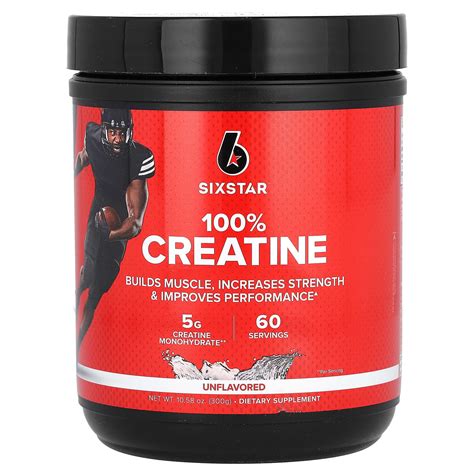 Sixstar 100 Creatine Unflavored 10 58 Oz 300 G