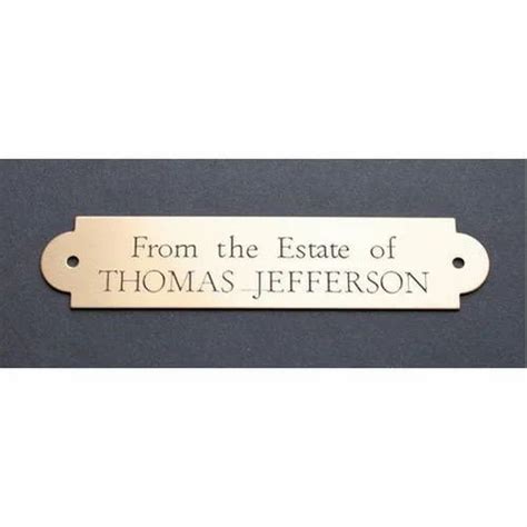 Rectangular Brass Engraved Name Plate Rs Square Feet A S Media