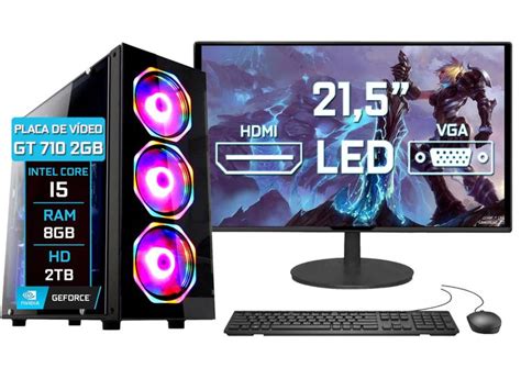 Computador Gamer Fácil Completo Intel Core i5 8GB HD 2TB GeForce 2GB