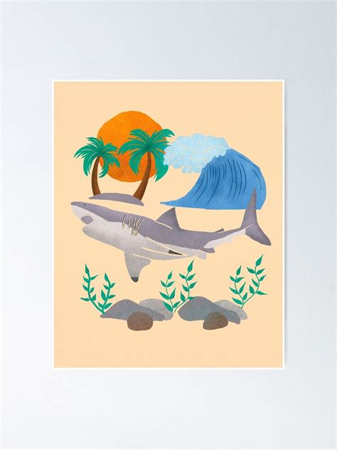 "Great White Shark" Poster for Sale by ConnorKelly | Redbubble