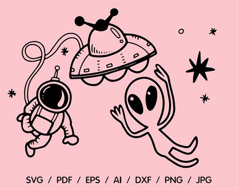 Space Svg Clipart Space Cutting Files Cricut Silhouette Etsy