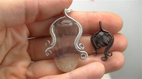 Wire Wrapping Tutorial Demo Side Drilled Stone Bead Pendant Youtube