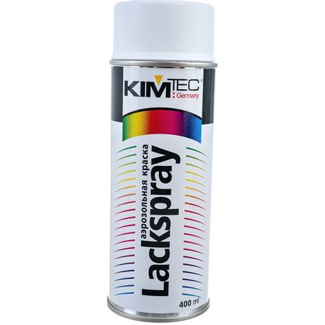 Краска KIM TEC аэрозольная белая матовая RAL9003 400мл 54390 - выгодная ...