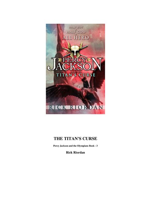 Percy Jackson 3 Titans Curse The Titans Curse Percy Jackson And The