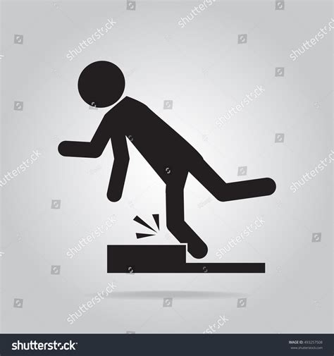 Man Tripping Over On Floor Person Stock Vector 493257508 Shutterstock