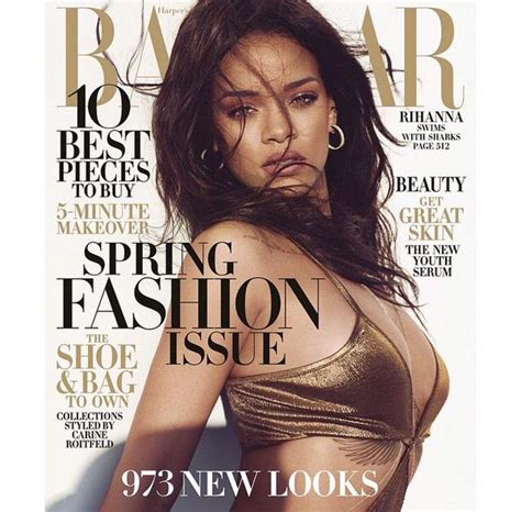 Photo Rihanna Stuns On Baazar Swims With Sharks And Rocks The Charts