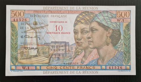 Réunion 10 NF sur 500 FRANCS Nouveaux Francs sur 500 Catawiki