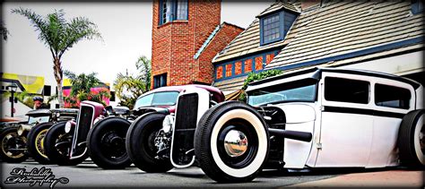 The Rat Rod Line Up At Ink N Iron 2012 In Long Beach California