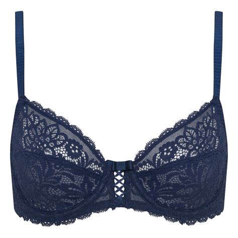 Soutien gorge avec armatures bleu ténèbres Sublim Dentelle de Dim