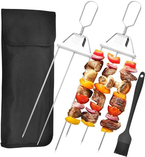 St Ck Grillspie E Edelstahl Halbautomatische Grillgabel Aus