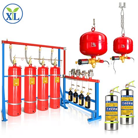 Red Cylinder Hfc 227ea Fire Suppression System For Warehouse Fire