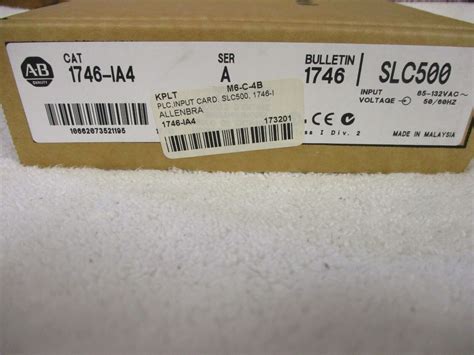 Nib Allen Bradley Slc Input Module Ia Ser A Factory Sealed Box