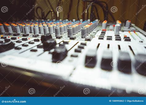 Mixing Console At The Concert Stock Photo Image Of Board Mixer