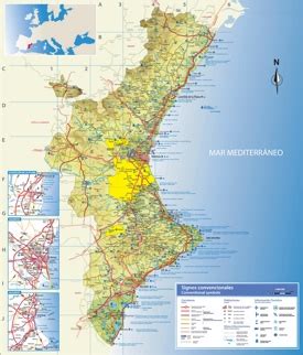 Valencian Community Maps | Spain | Maps of Valencian Community