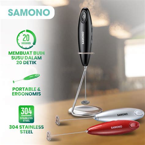 Jual Samono Milk Frother Hand Mixer Pengaduk Susu Kopi Foamer Electric