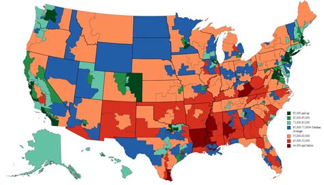 Median Household Income By Congressional District The Average Us