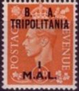 Stamp British Stamp Overprinted B A Tripolitania Tripolitania