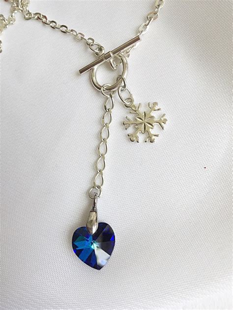 Blue Heart Lariat Blue Crystal Heart Lariat Swarovski Crystal Heart