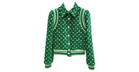 Louis Vuitton Towelling Monogram Bomber Jacket Green Viscose Ref894460