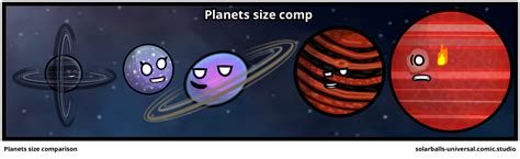 Planets Size Comparison Comic Studio