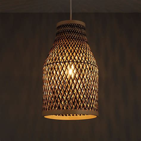 Colours Pianosa Black Bamboo Light Shade D230mm Diy At Bandq Bamboo