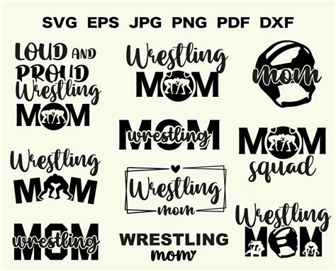 Wrestling Mom Svg Wrestling Bundle Svg Wrestling Cut File Wrestling