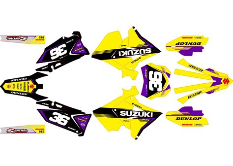 Suzuki Rm Polisport Restyle Graphic Kit Purple Detail