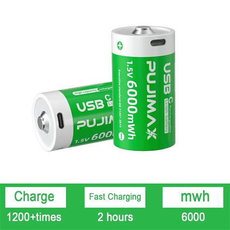 Pujimax Custom C Size Battery 6000mwh Type C Charging Battery Li Ion 1 ...