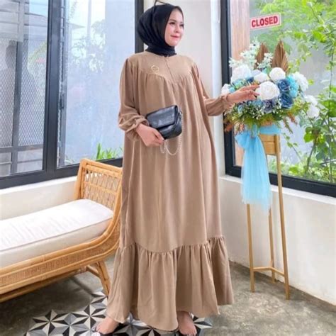 Jual Gamis Hanna Dress Baju Muslim Wanita Trend Kekinian Terlaris Dan