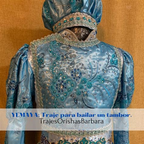 Yemaya Traje De Yemaya Para Bailar Un Tambor Hecho A Etsy