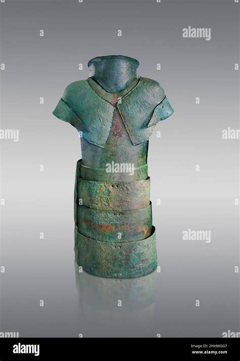 Mycenaean suit of bronze amour, The Armor of Dendra, from the "Tomb of Armor" Mycenaean cemetery ...