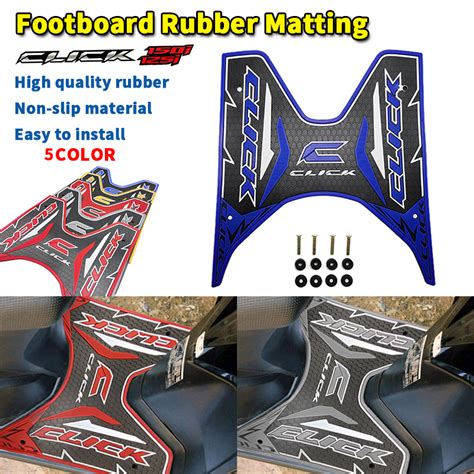 Pmshop Honda Click I I Footboard Rubber Matting With Bolts For