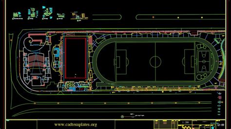 Sports Complex Platforms Cad Template Dwg Free Download Cad Templates