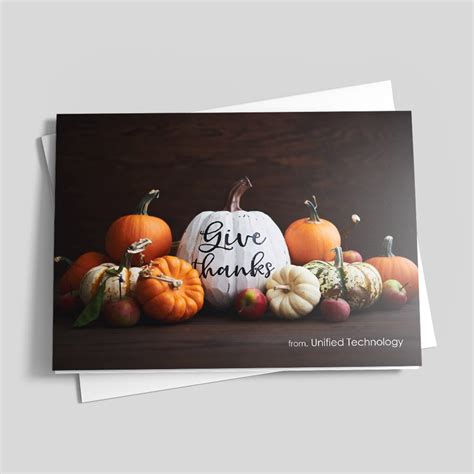 Grateful Pumpkin Thanksgiving Card - Christmas Greeting Cards by ...